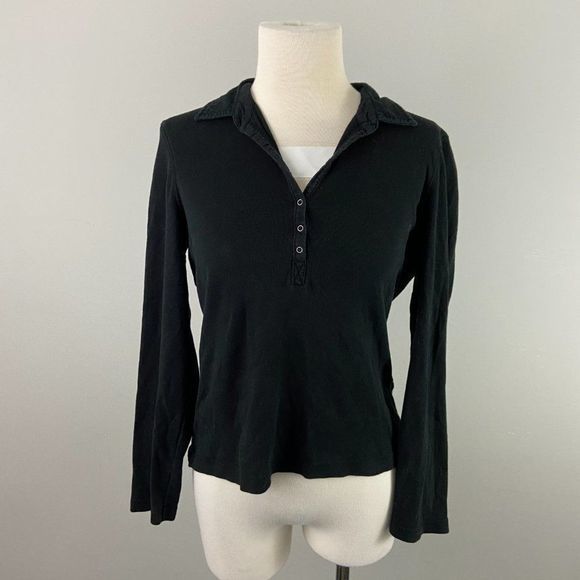 🌿4/$35 🌿JACOB‎ CONNEXION Black Long Sleeve Shirt - Picture 2 of 7